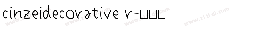 cinzeidecorative r字体转换